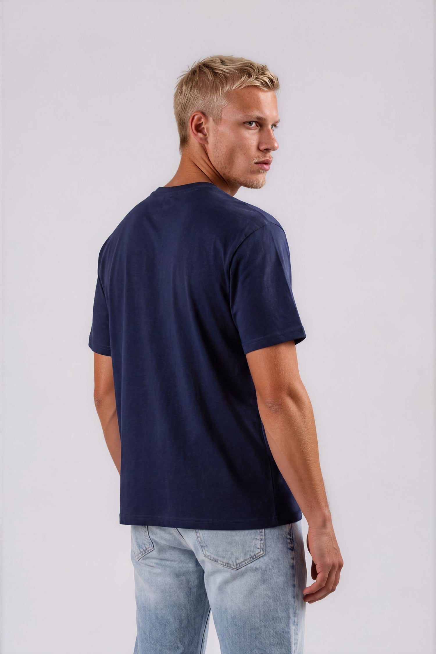 Box Fit T-shirt, Navy Blue