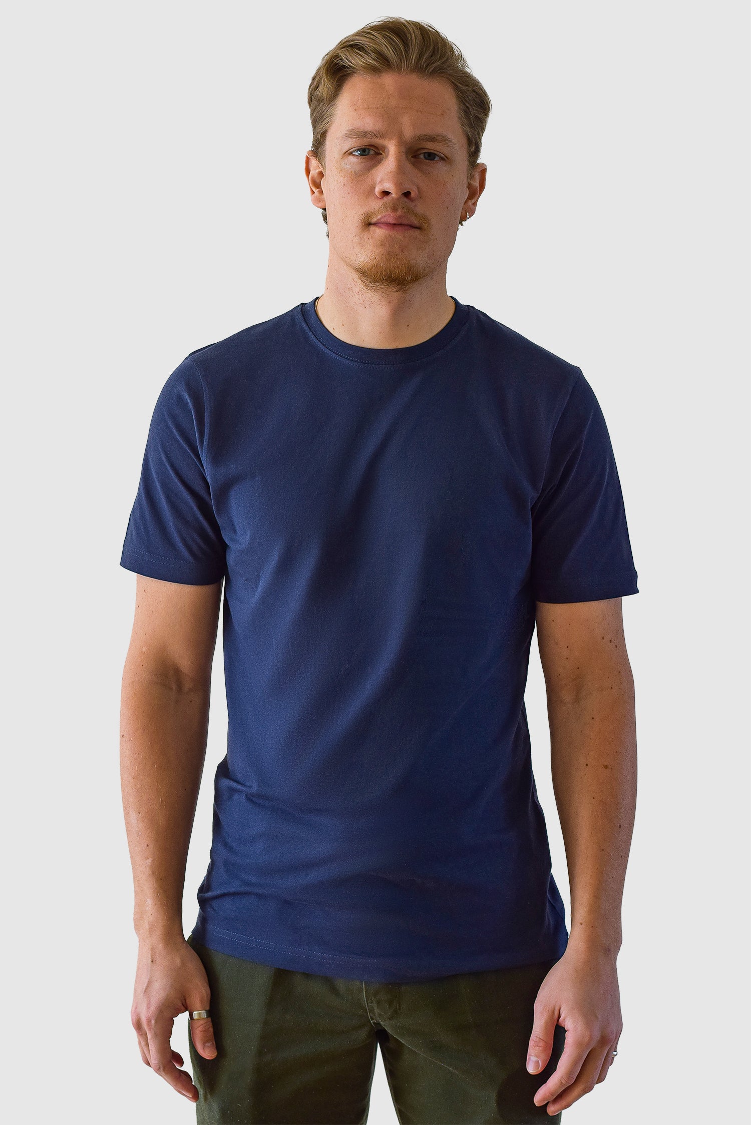 Organic Basic T-shirt, Navy Blue