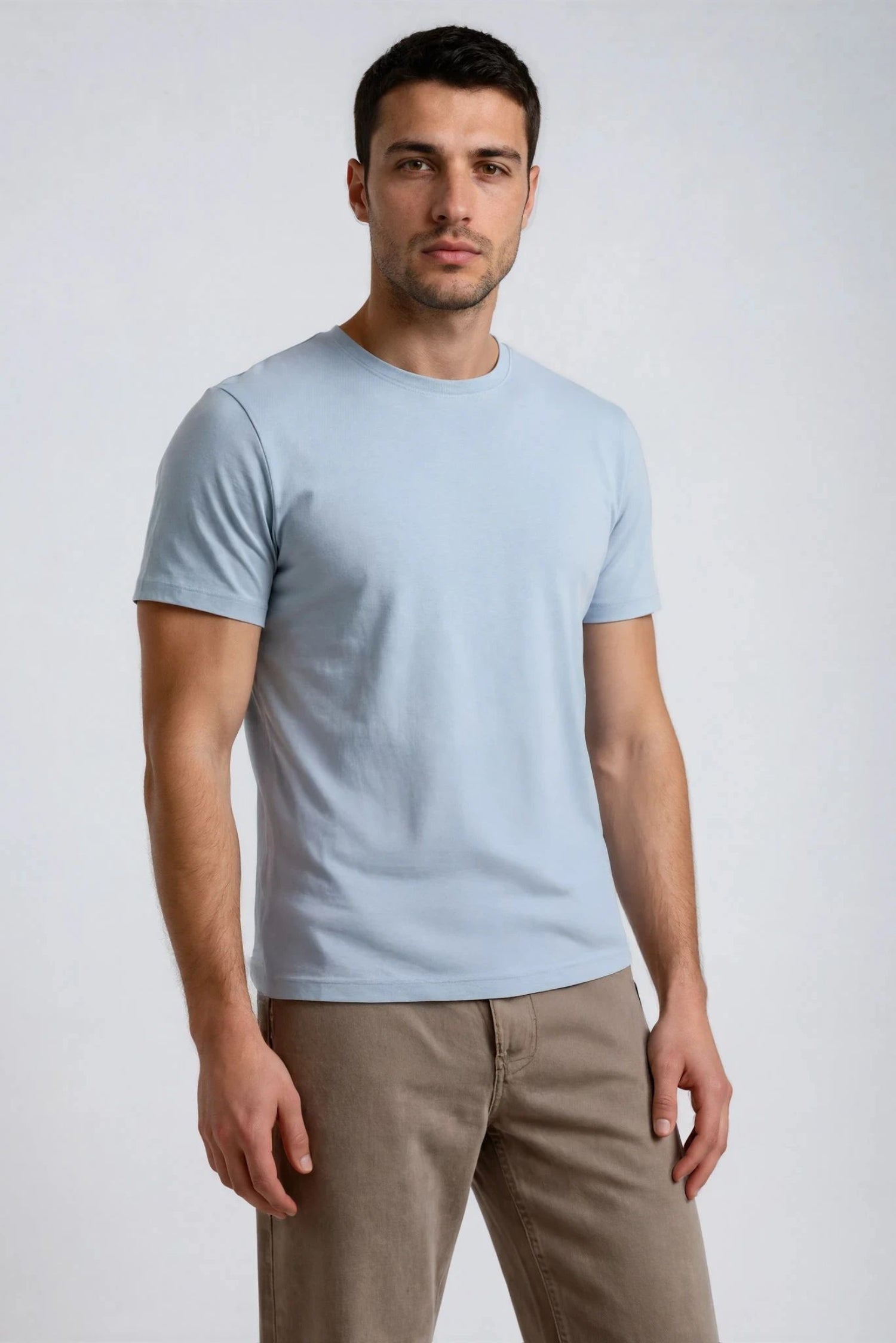 Organic Basic T-shirt, Lyseblå
