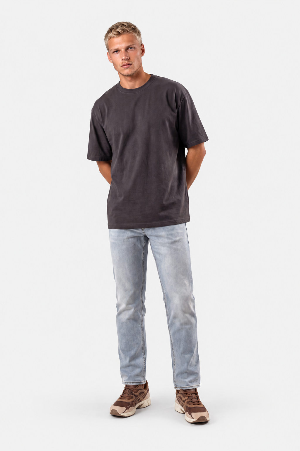 Box Fit T-shirt, Mørkegrå