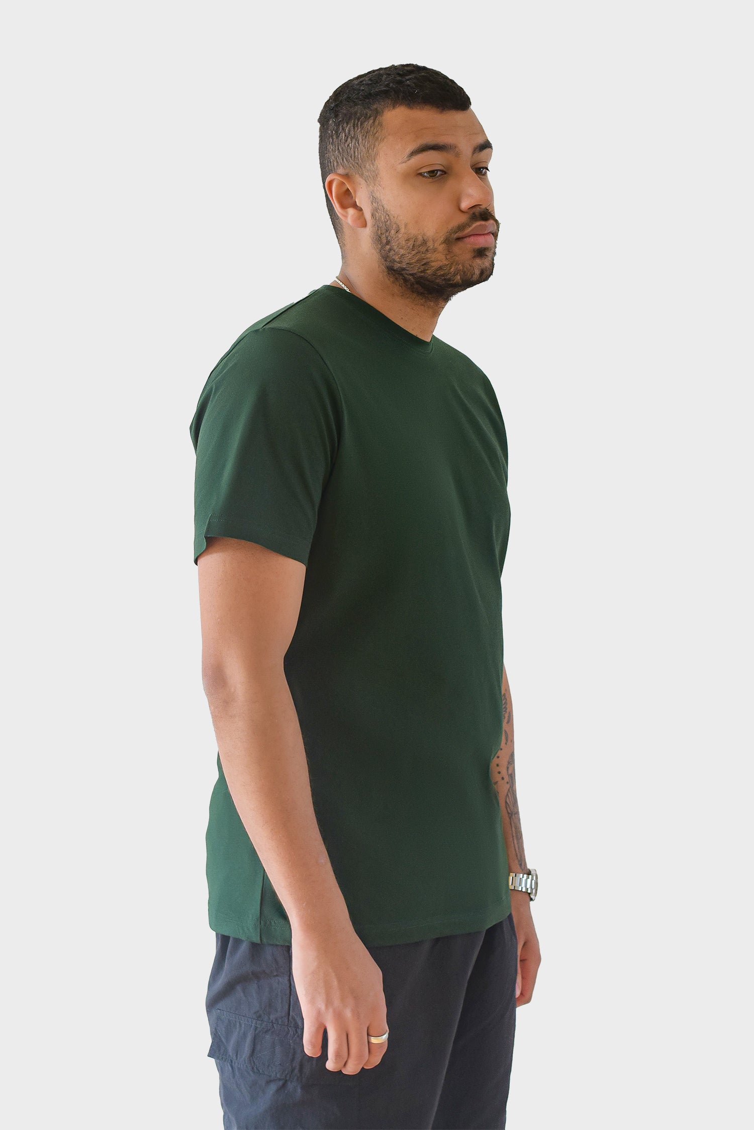 Organic Basic T-shirt, Mørkegrøn
