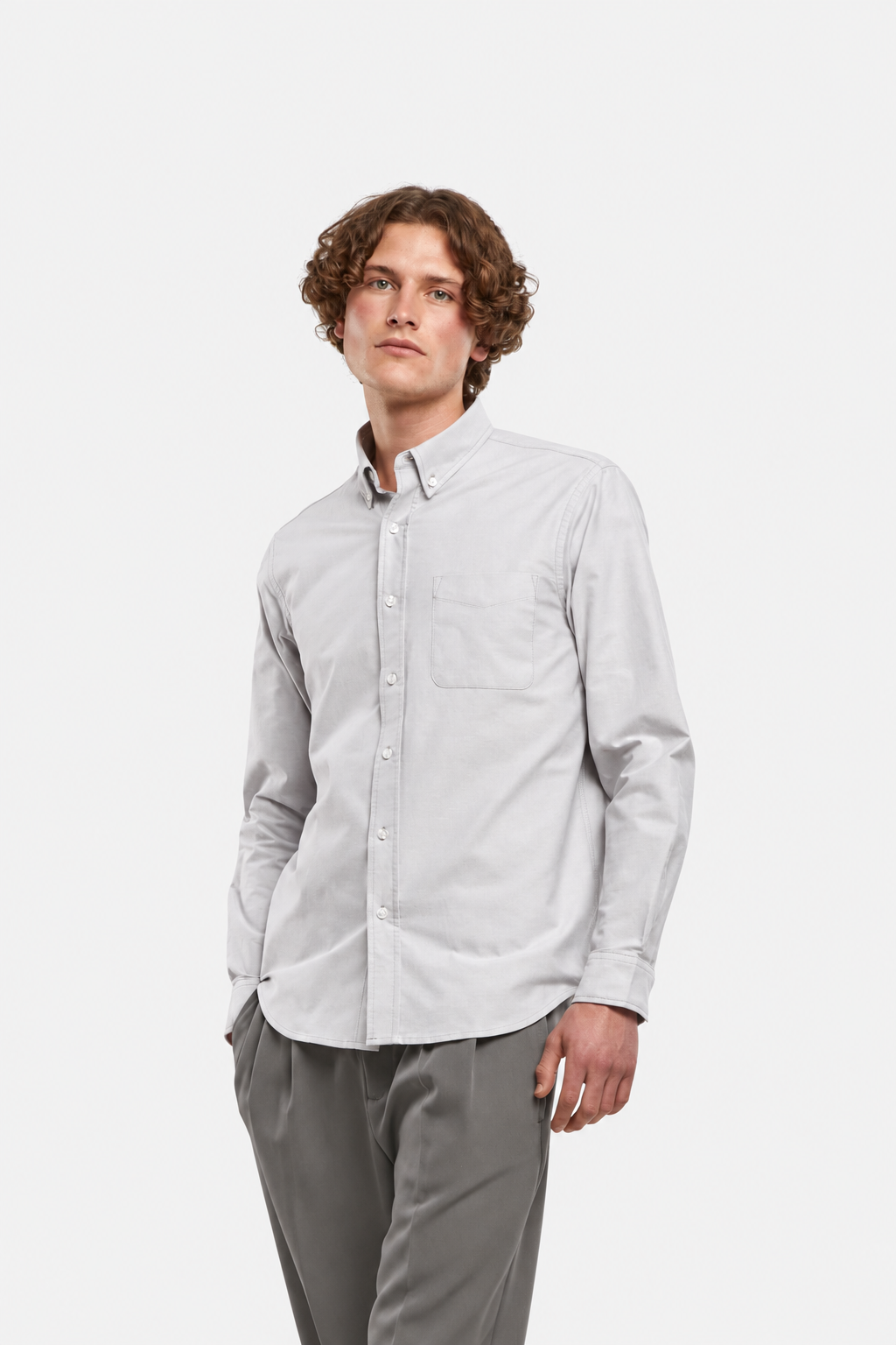 Oxford Shirt - Lysegrå