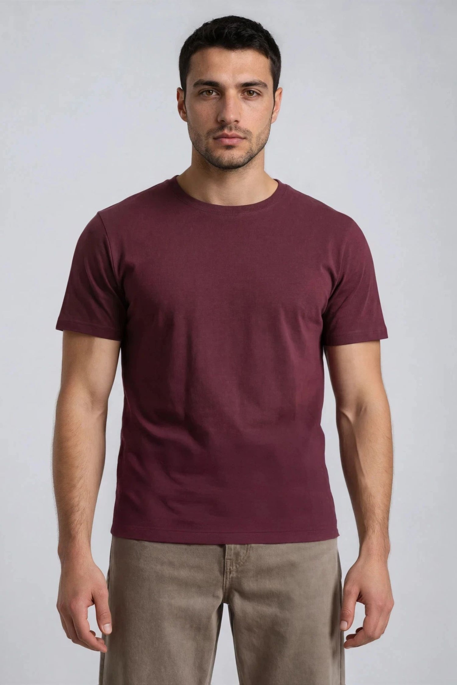 Organic Basic T-shirt, Bordeaux