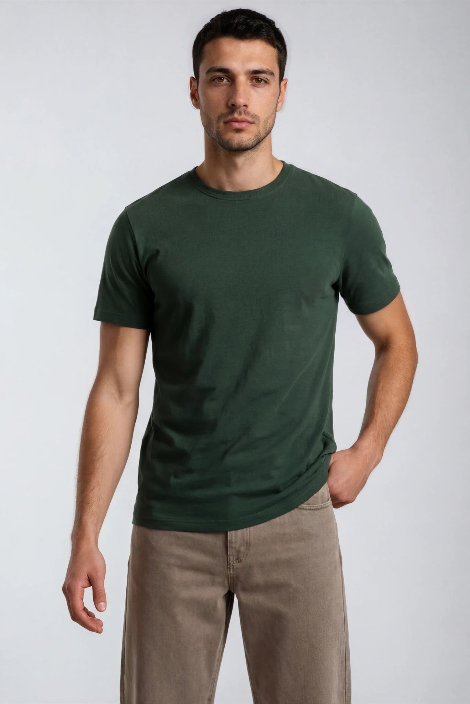 Organic Basic T-shirt, Mørkegrøn