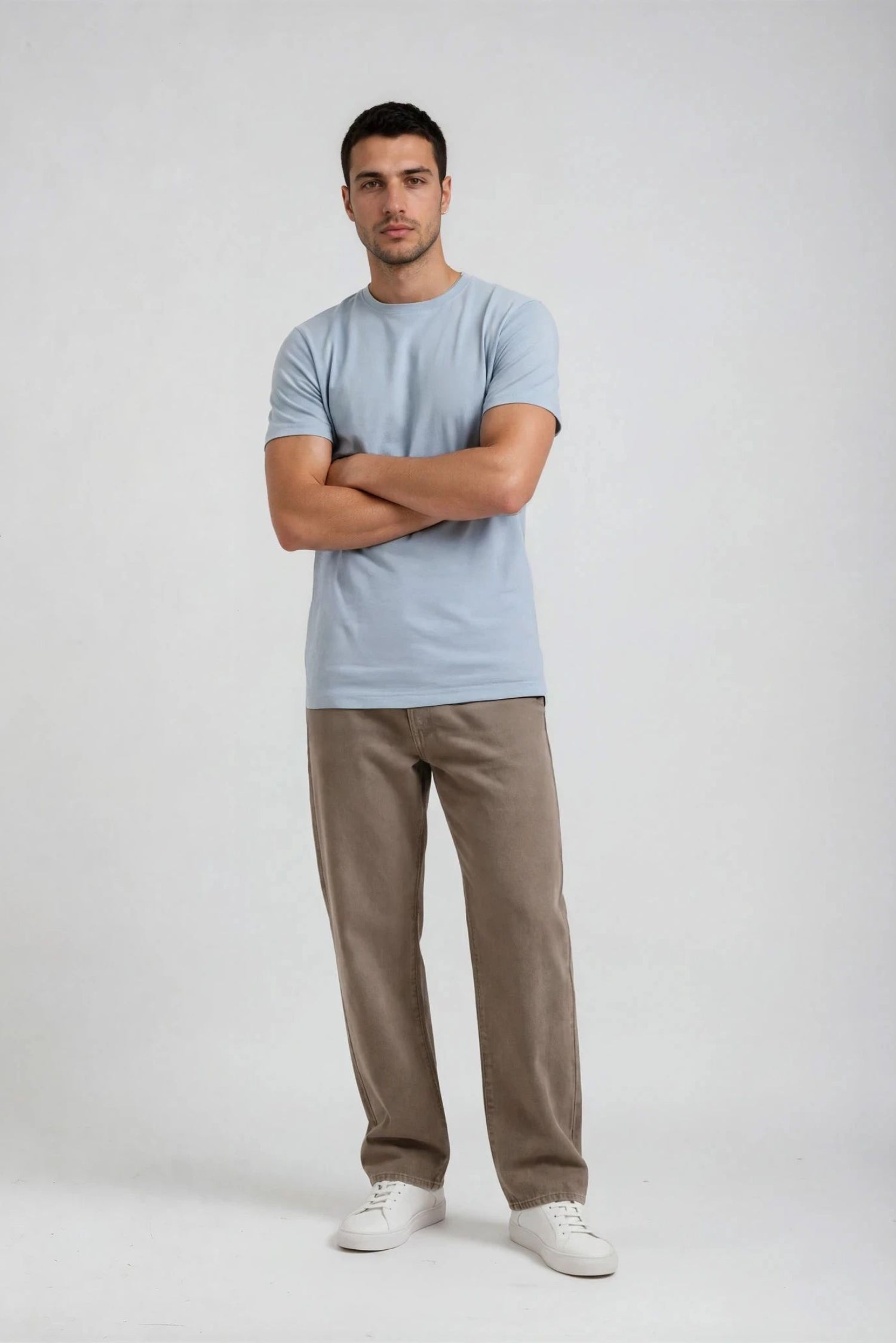 Organic Basic T-shirt, Lyseblå