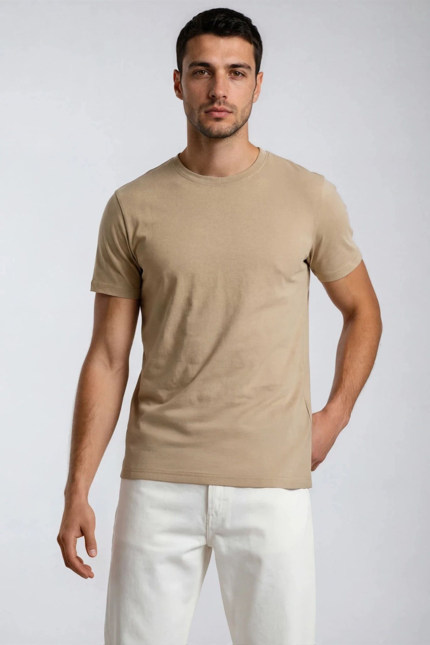Organic Basic T-shirt, Sand