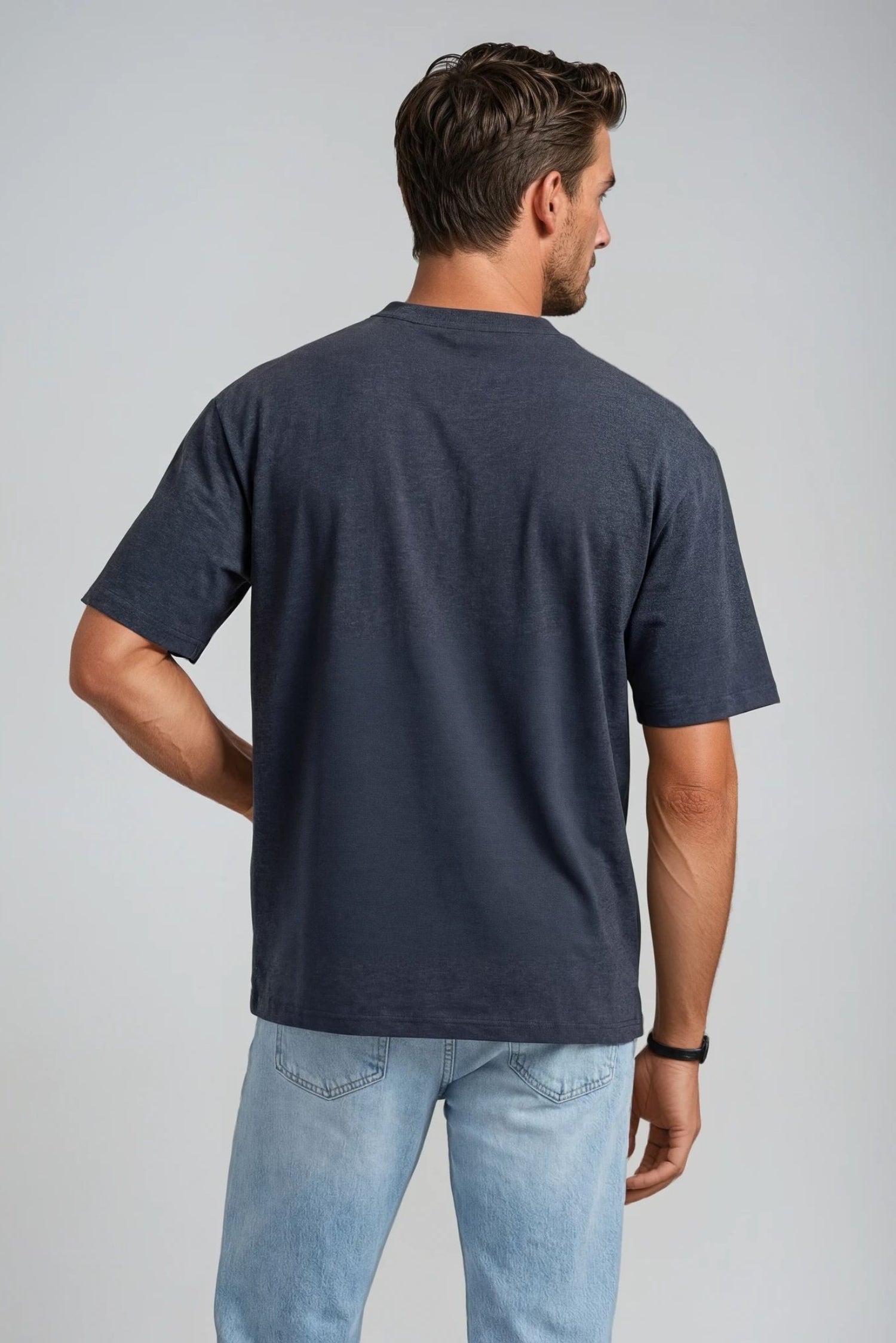 Box Fit T-shirt, Navy Blue