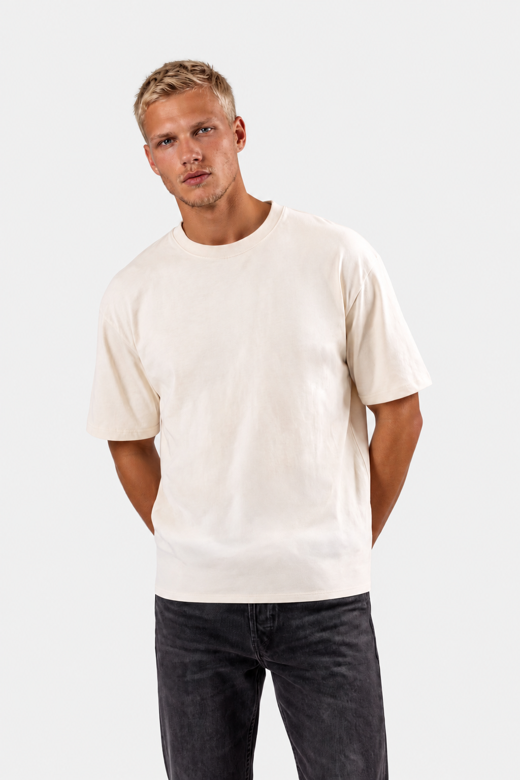 Box Fit T-shirt, Sand
