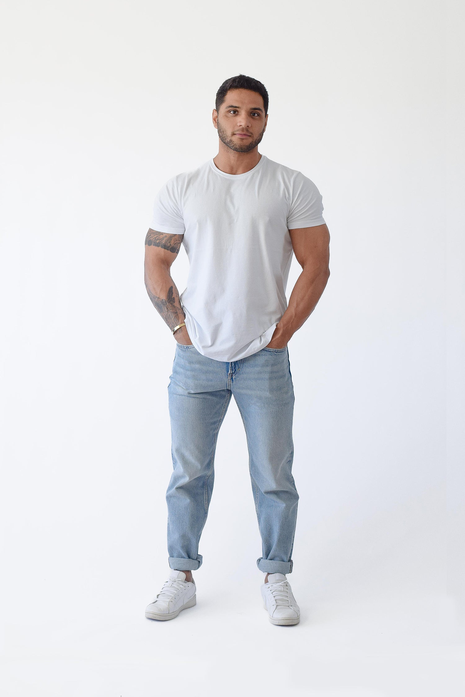 Muscle T-shirt, Hvid