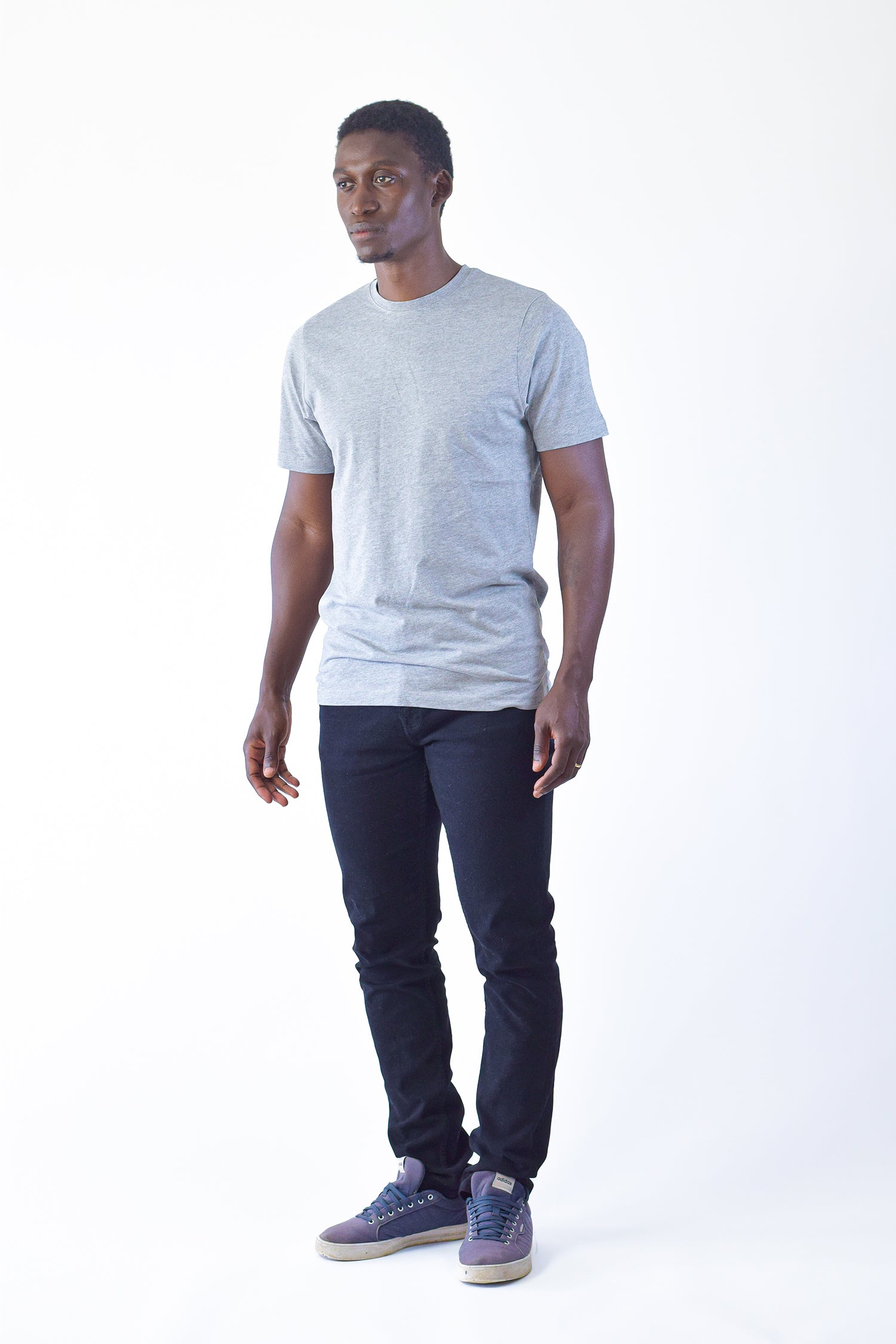 Organic Basic T-shirt, Lysegrå