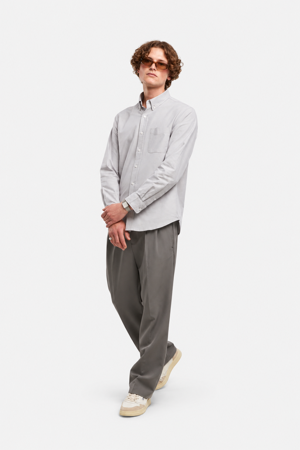 Oxford Shirt - Lysegrå